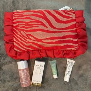 Sisley Red Zebra Print Women's Bag